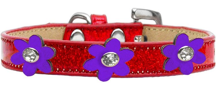 Metallic Flower Ice Cream Dog Collar Red 2 Colors